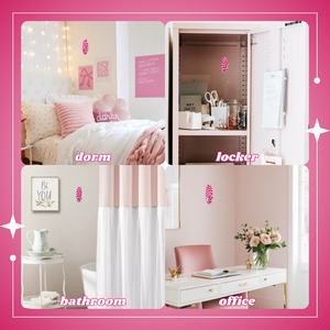WallCandy Pink Checker Stick-On Wall Hooks with 3M Command Strips | 3 Pack