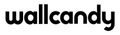 Black 'wallcandy' logo on a white background