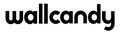 Black 'wallcandy' logo on a white background