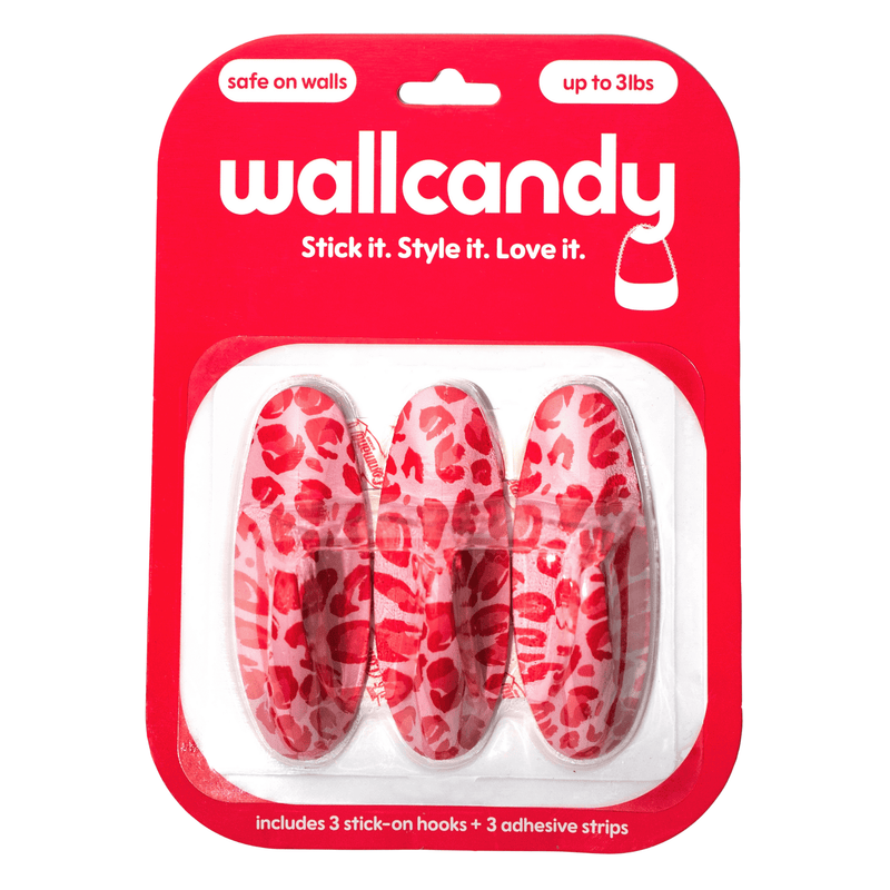 Packaging of wallcandy with red and white design